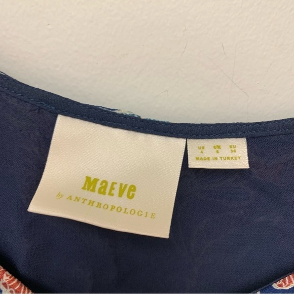 Maeve Anthropologie Mariposa Open Shoulder Ruffled Top - Picture 3 of 11